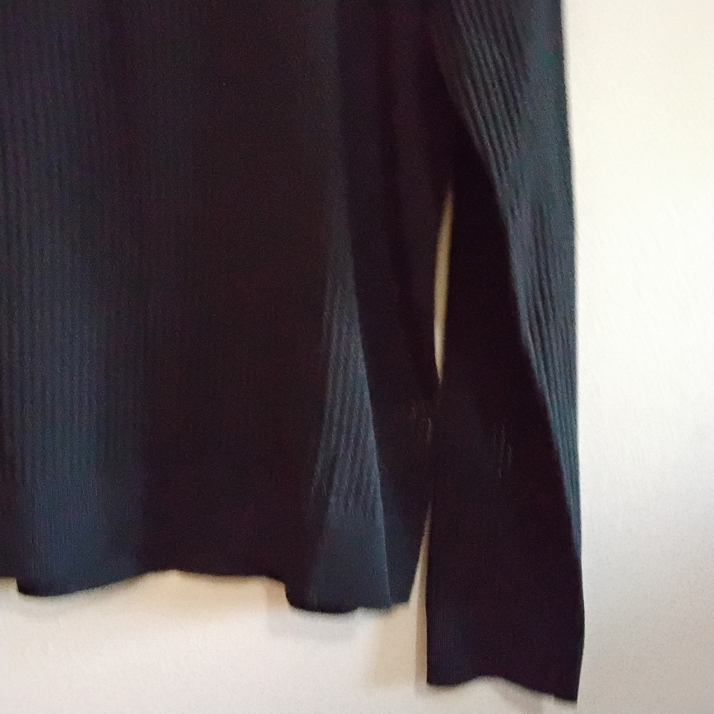 Reitmans Black Rib Open Knit Weave Crew Neck Sweater – Large (Tagged XXL) NWoT - Picture 8 of 16